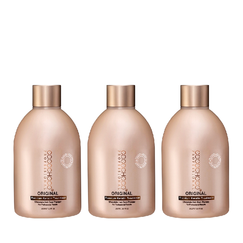 3x COCOCHOCO Original Kuracja keratynowa do włosów 250ml