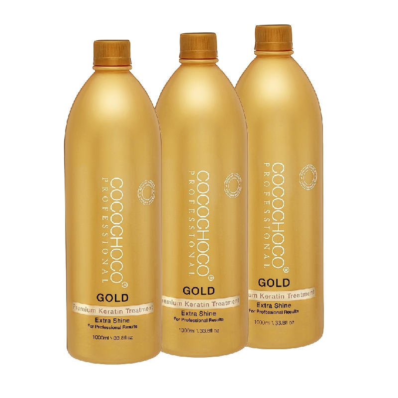 3x COCOCHOCO 24k Gold Złota kuracja keratynowa 24-karaty 1000ml